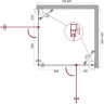 Душевой уголок 100x80 см BELBAGNO ETNA ETNA-AH-22-80/100-C-Cr