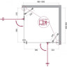 Душевой уголок 100x90 см BELBAGNO KRAFT KRAFT-AH-22-100/90-C-Cr-R