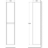 Пенал подвесной Cemento Grigio BELBAGNO KRAFT KRAFT-1600-2A-SC-CG-L